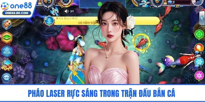Bắn Cá Xèng - Cuộc Săn Cá Huyền Thoại Giữa Đại Dương Rực Lửa Pháo laser rực sáng trong trận đấu bắn cá